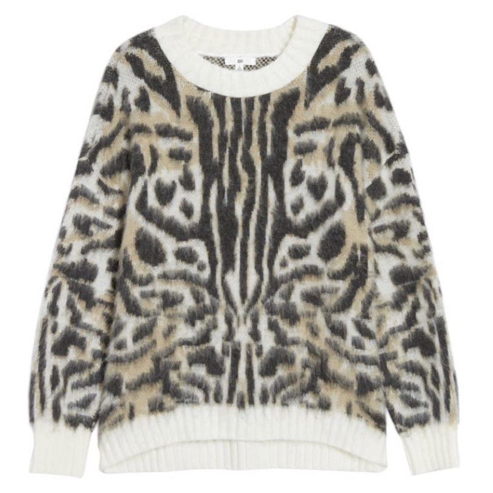 Nwot Express Soft Leopard Print Tunic Sweater - image 4